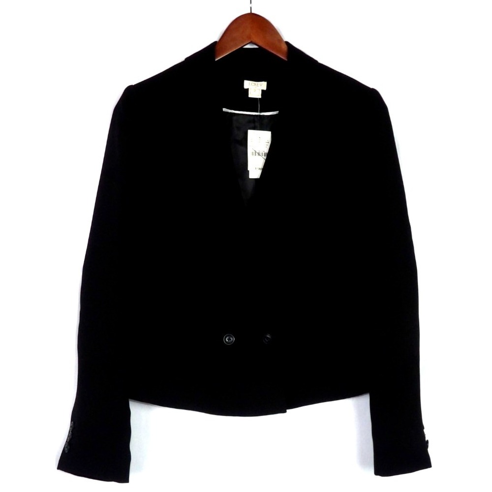 NEW! J.Crew Black 2‎ Button 100% Polyester Office Balzer Women's 2 NWT!